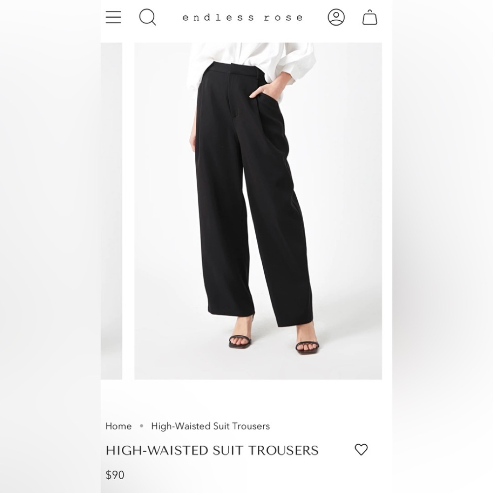 Endless Rose HIGH-WAISTED SUIT TROUSERS
$90 NWT